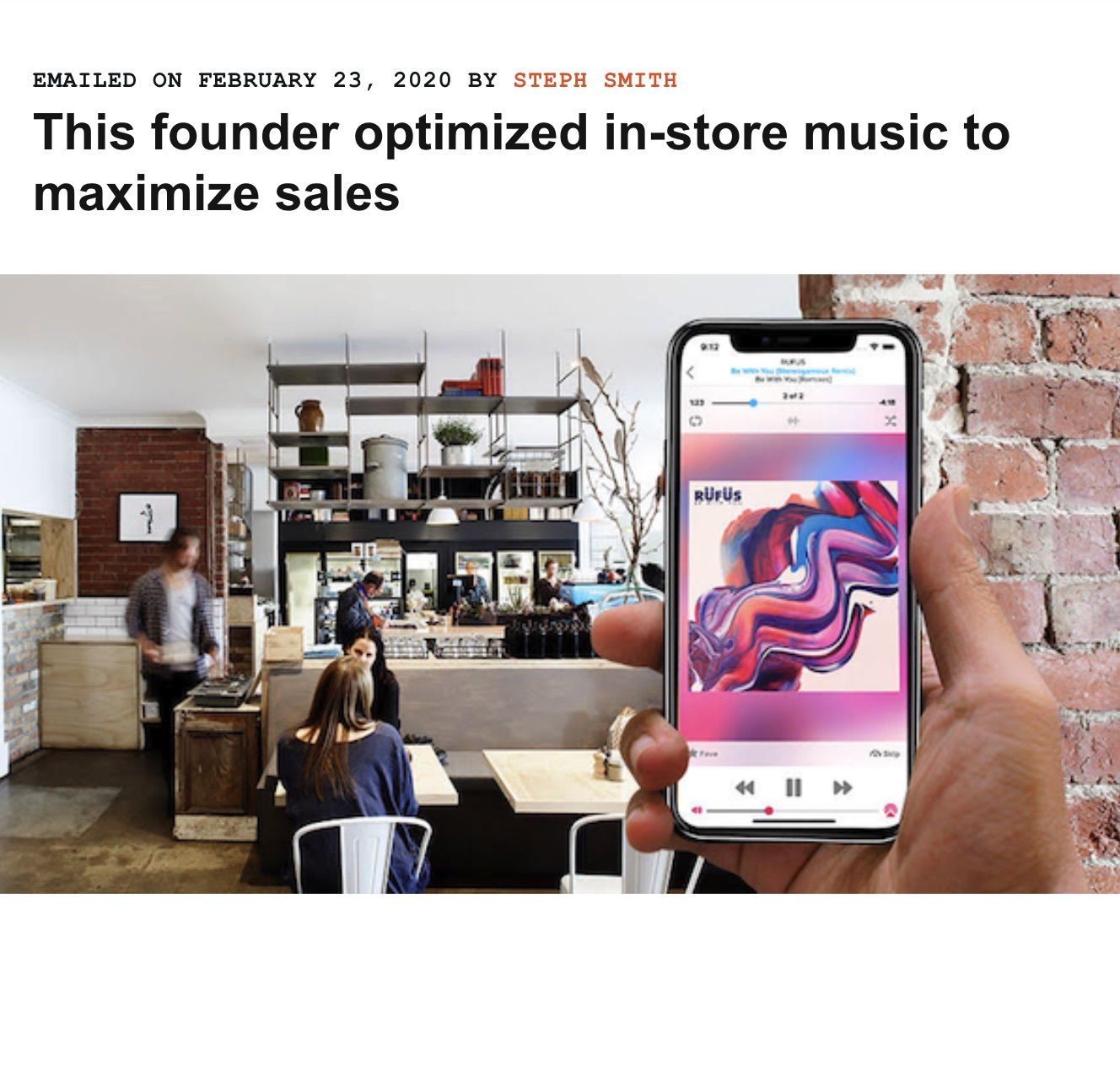 This founder optimized in-store music to maximize sales
